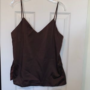 Brown satin cami